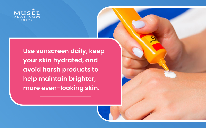 daily sunscreen and hydration for brighter skin