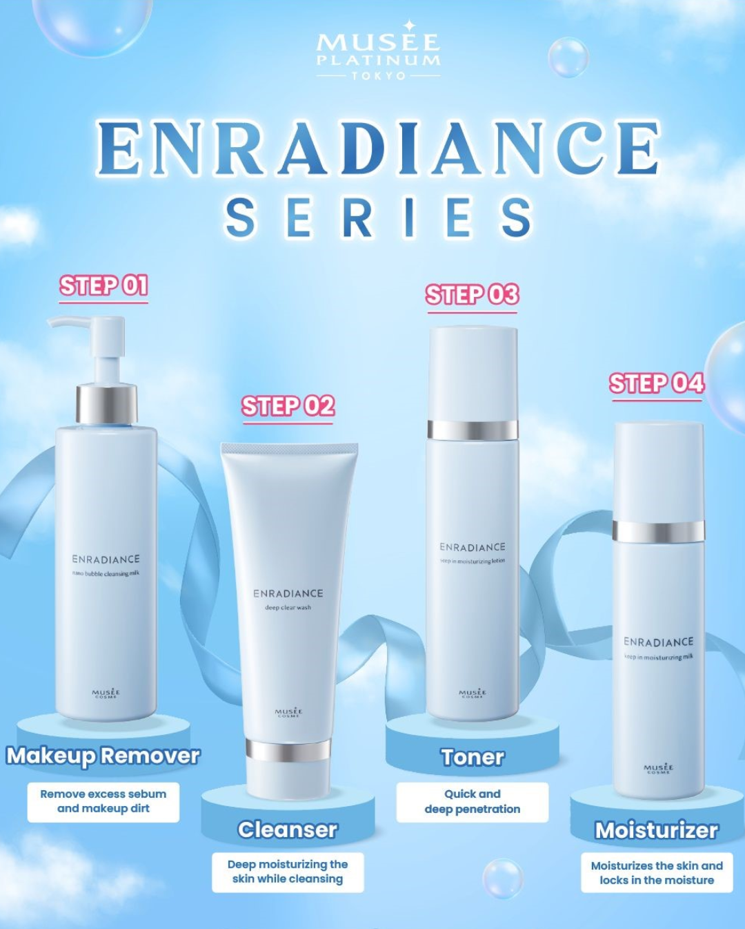 Musee Platinum Tokyo's enradiance series products